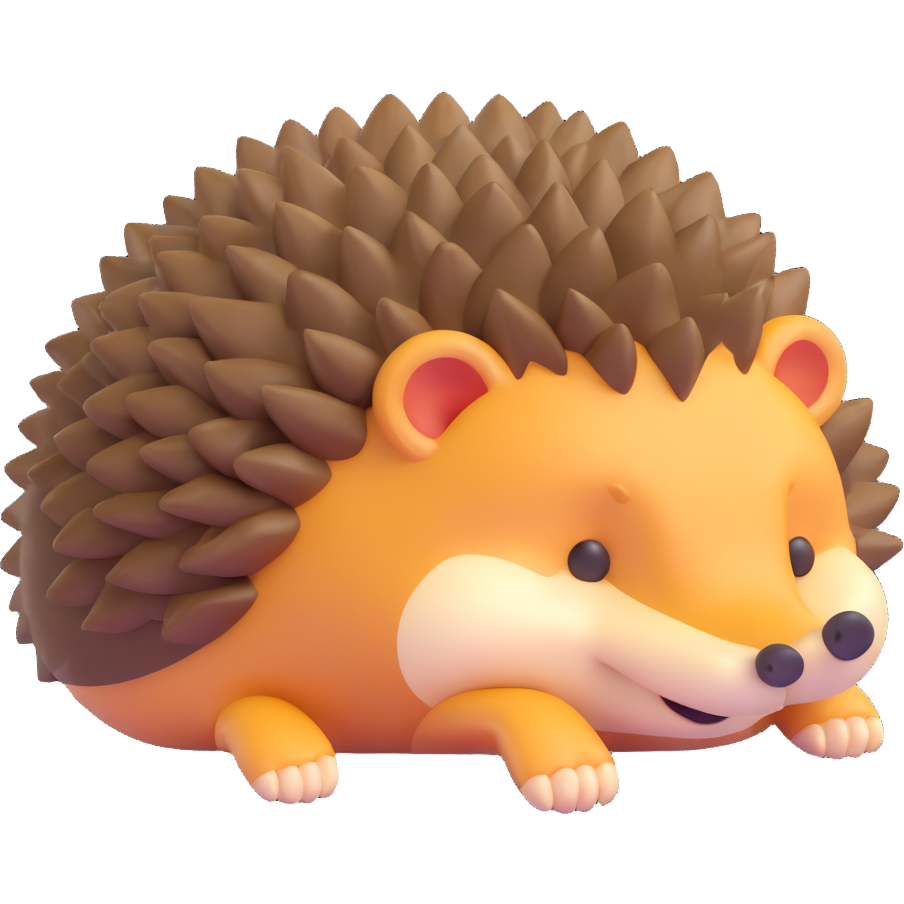 Curled Up Hedgehog